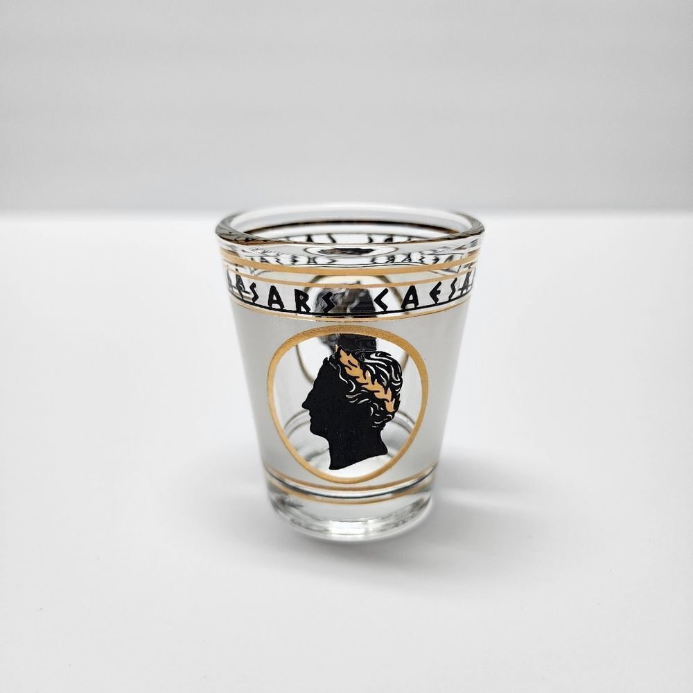 Vintage Caesar's Palace Casino Las Vegas Frosted Shotglass